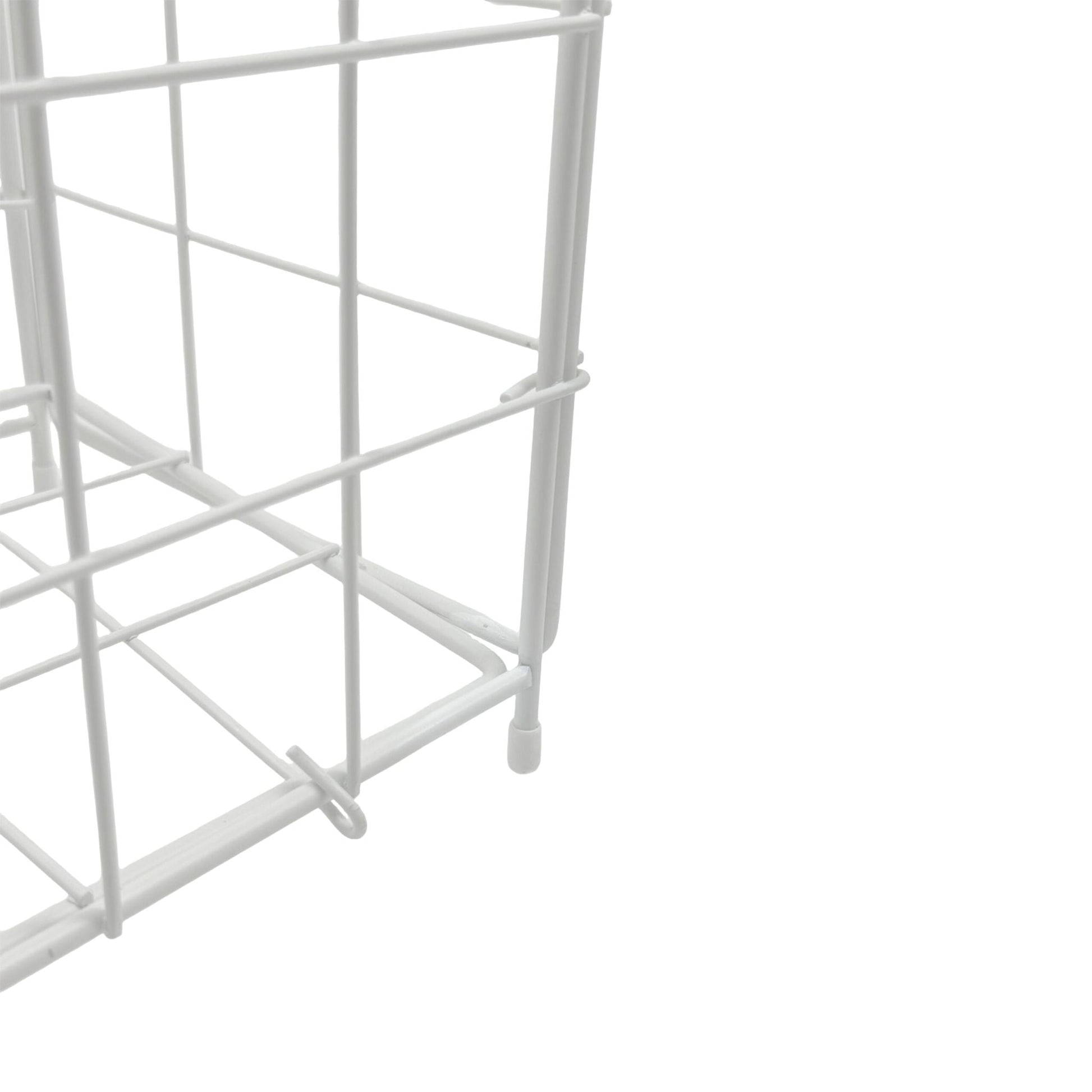 Papierkorb Gitter-Design 60L Weiss von Relaxdays