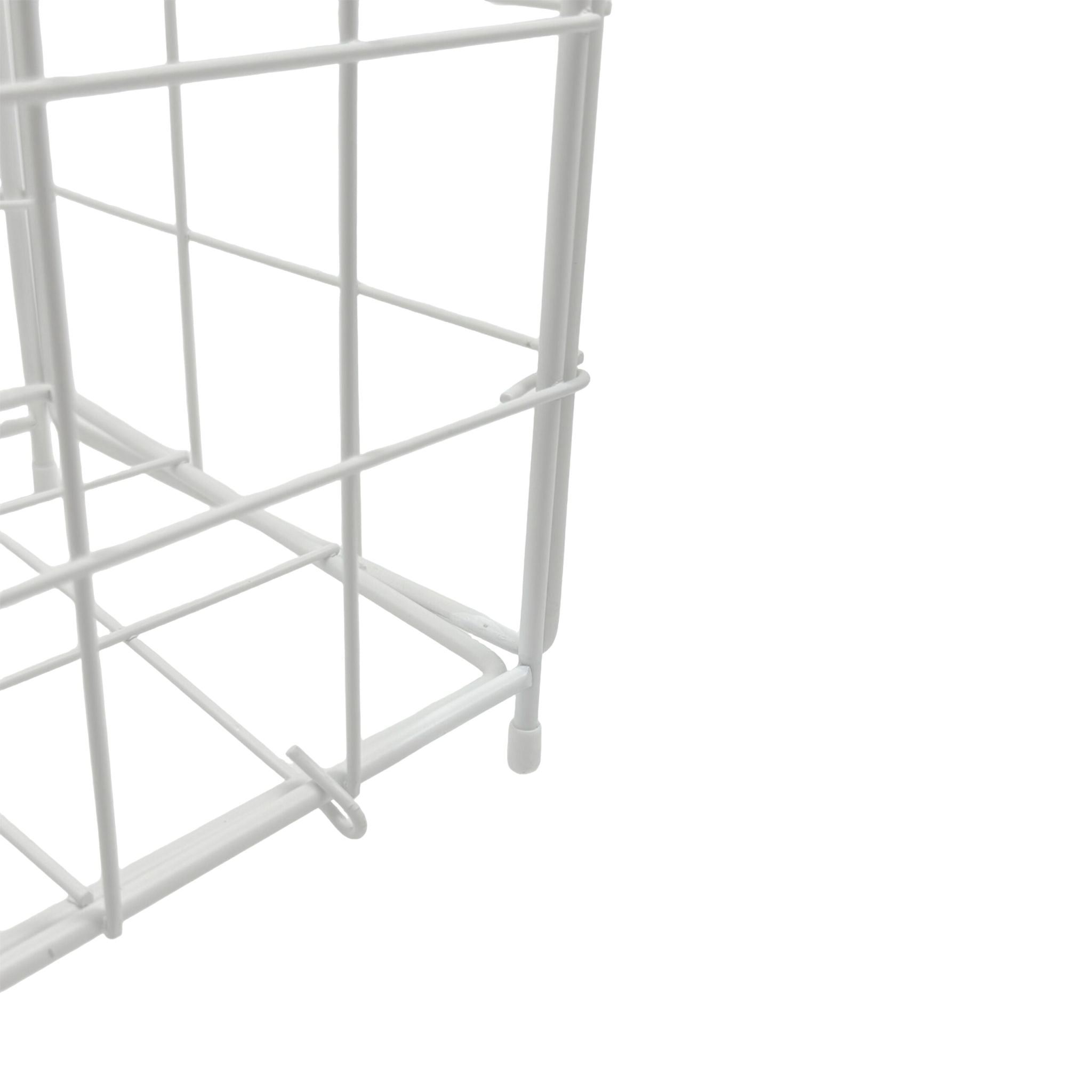 Papierkorb Gitter-Design 60L Weiss von Relaxdays