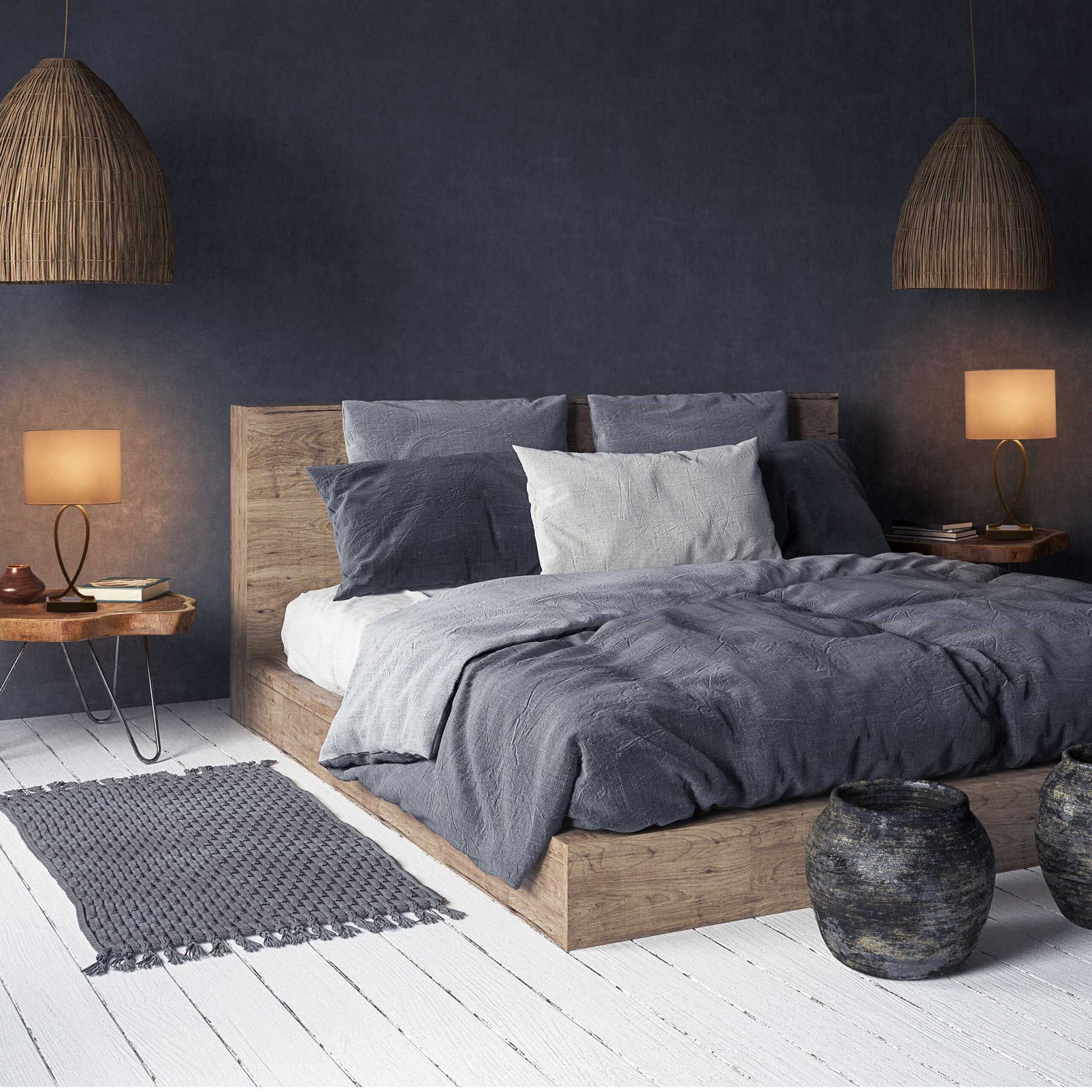 Tischlampe geschwungener Fuss 2er-Set Weiss-Gold von Relaxdays