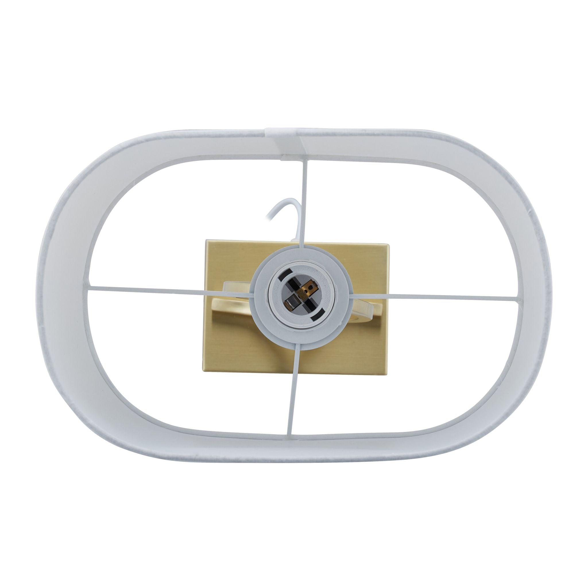 Tischlampe geschwungener Fuss 2er-Set Weiss-Gold von Relaxdays