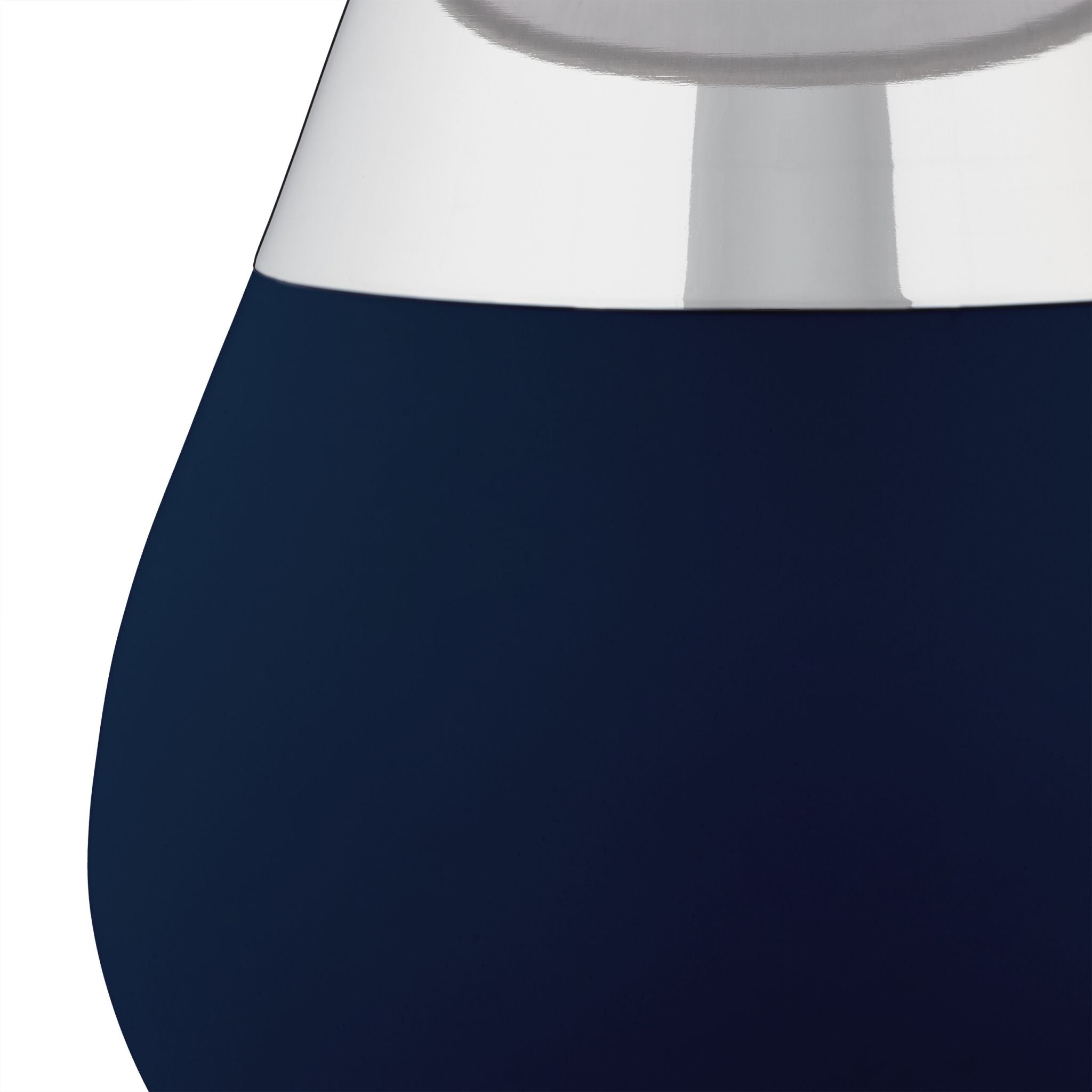 Tischlampe mit Stoffschirm 2er-Set Dunkelblau-Silber von Relaxdays