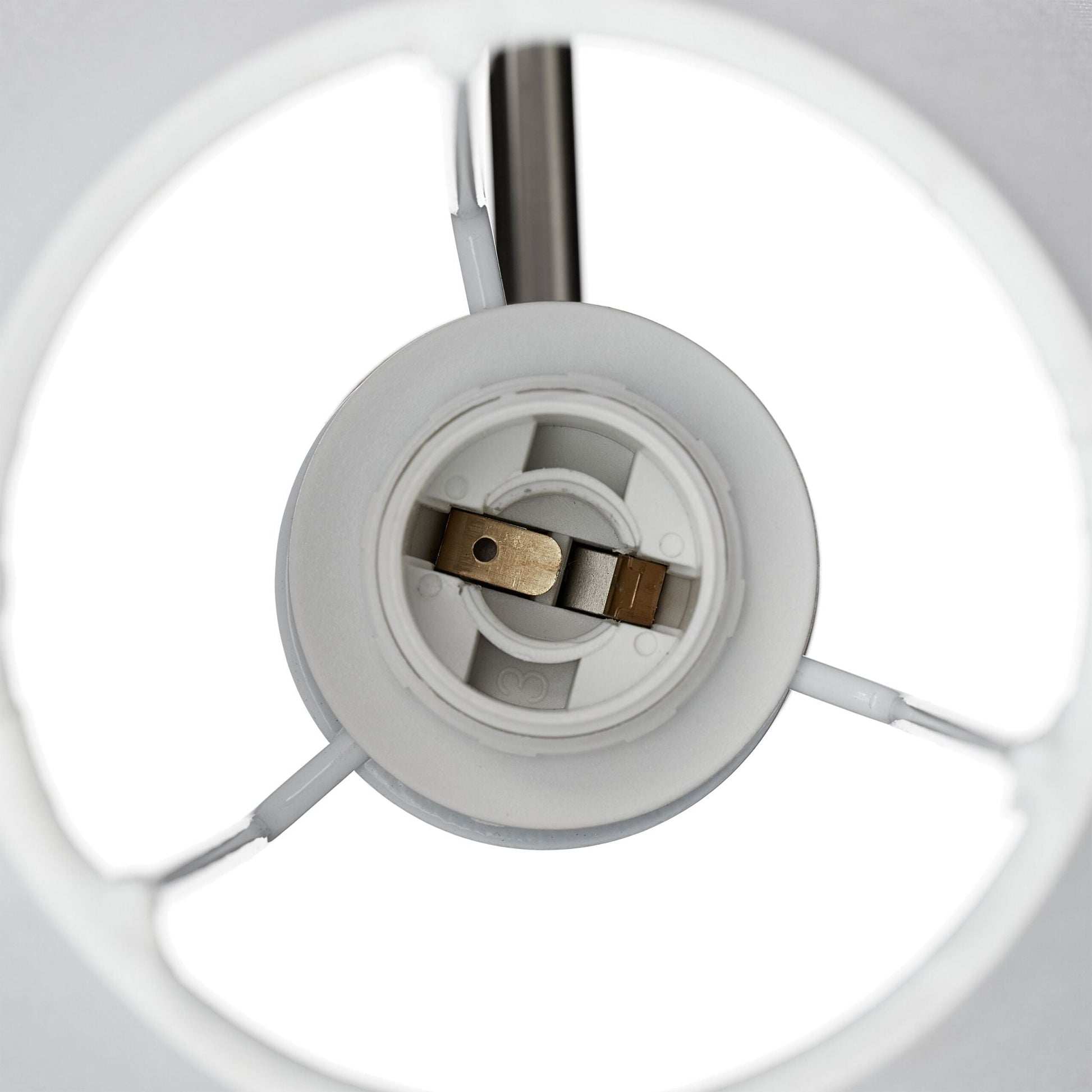 Wandlampe mit Schirm 2er-Set Weiss-Silber von Relaxdays
