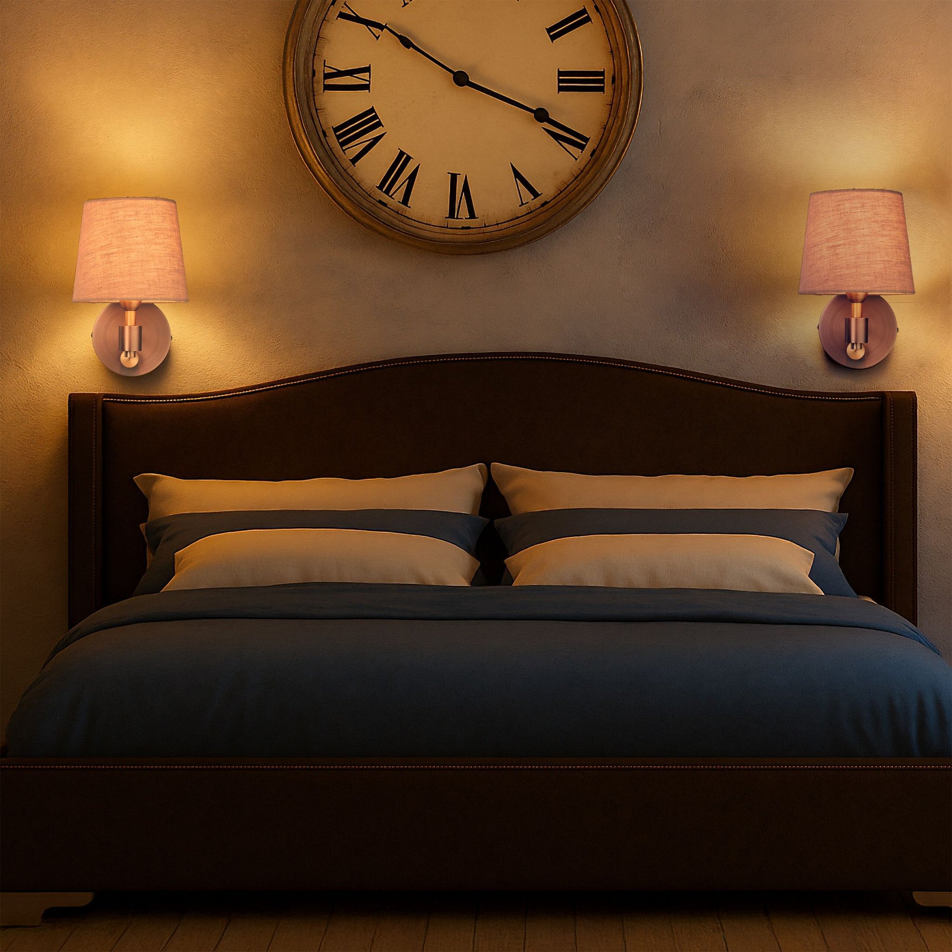 Wandlampe Vintage 2er-Set Beige-Gold-Silber von Relaxdays