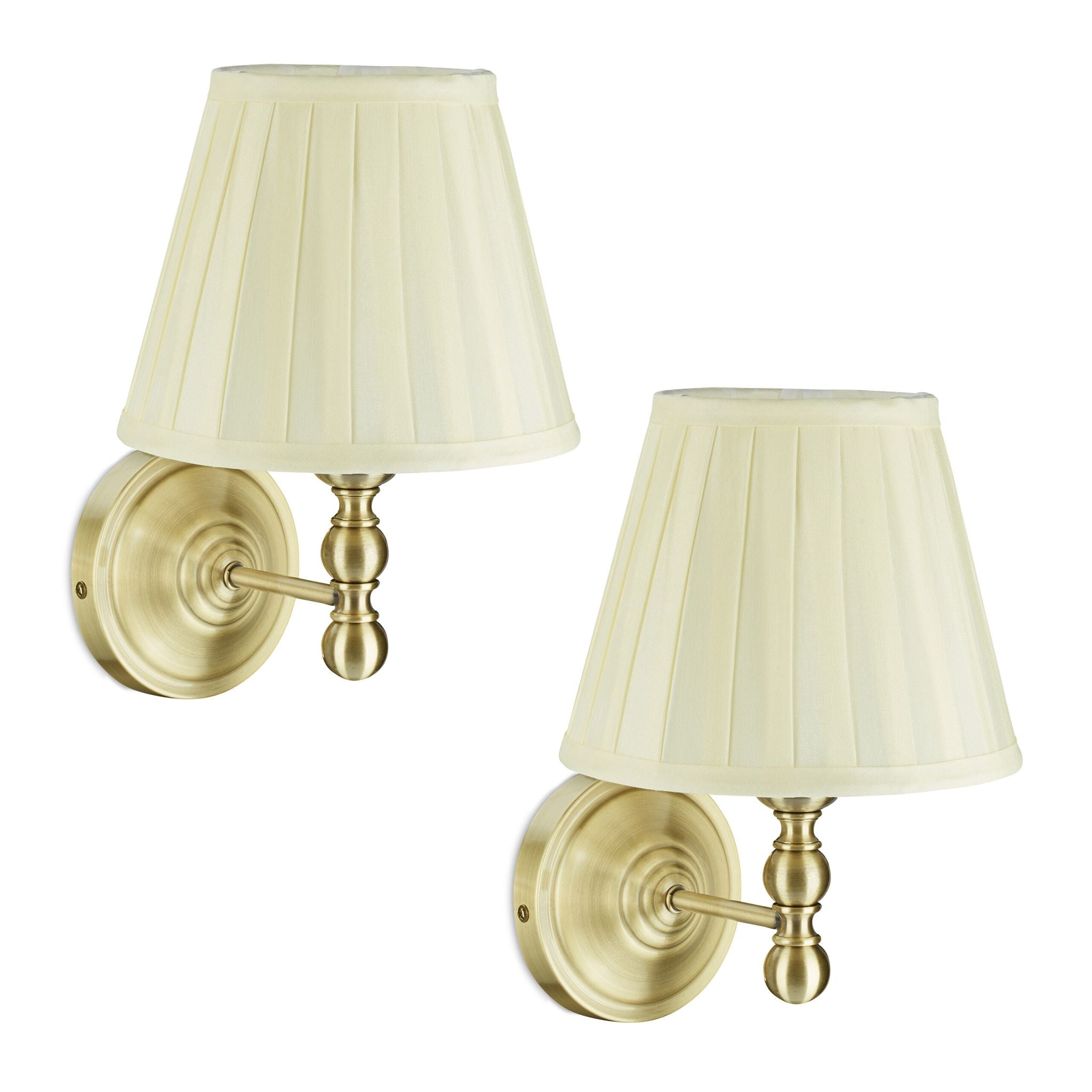 Antike Wandlampe 2er-Set Creme-Kupfer von Relaxdays
