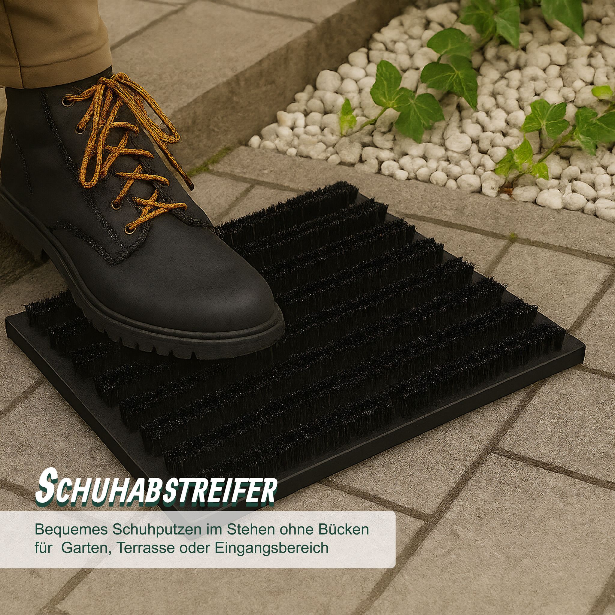 Schuhabstreifer in Schwarz Schwarz