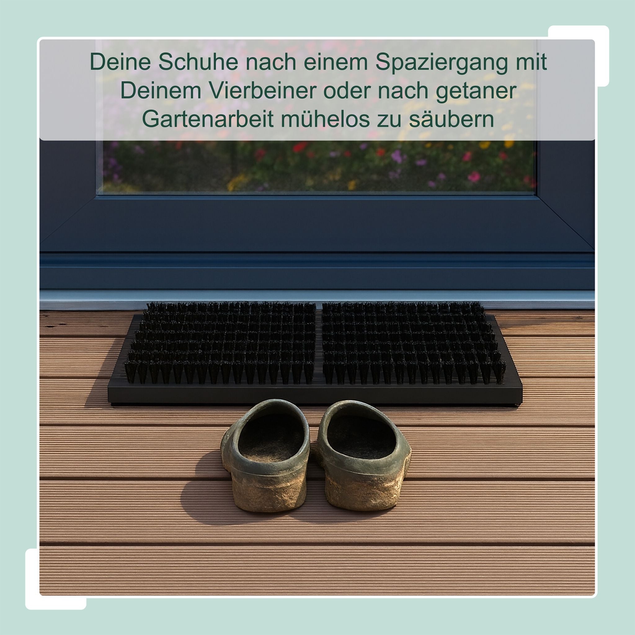 Schuhabstreifer in Schwarz Schwarz