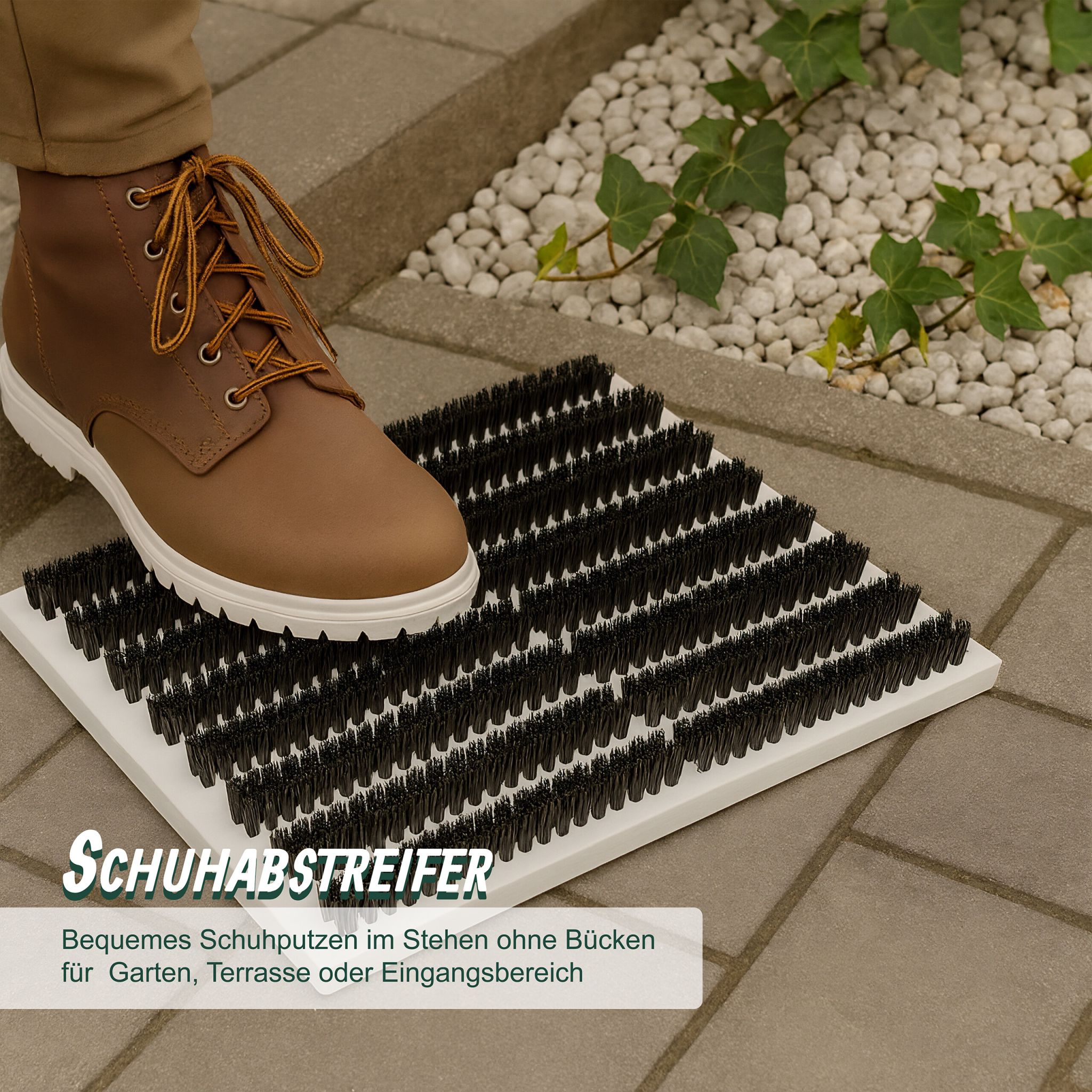 Schuhabstreifer in Grau Schwarz-Grau