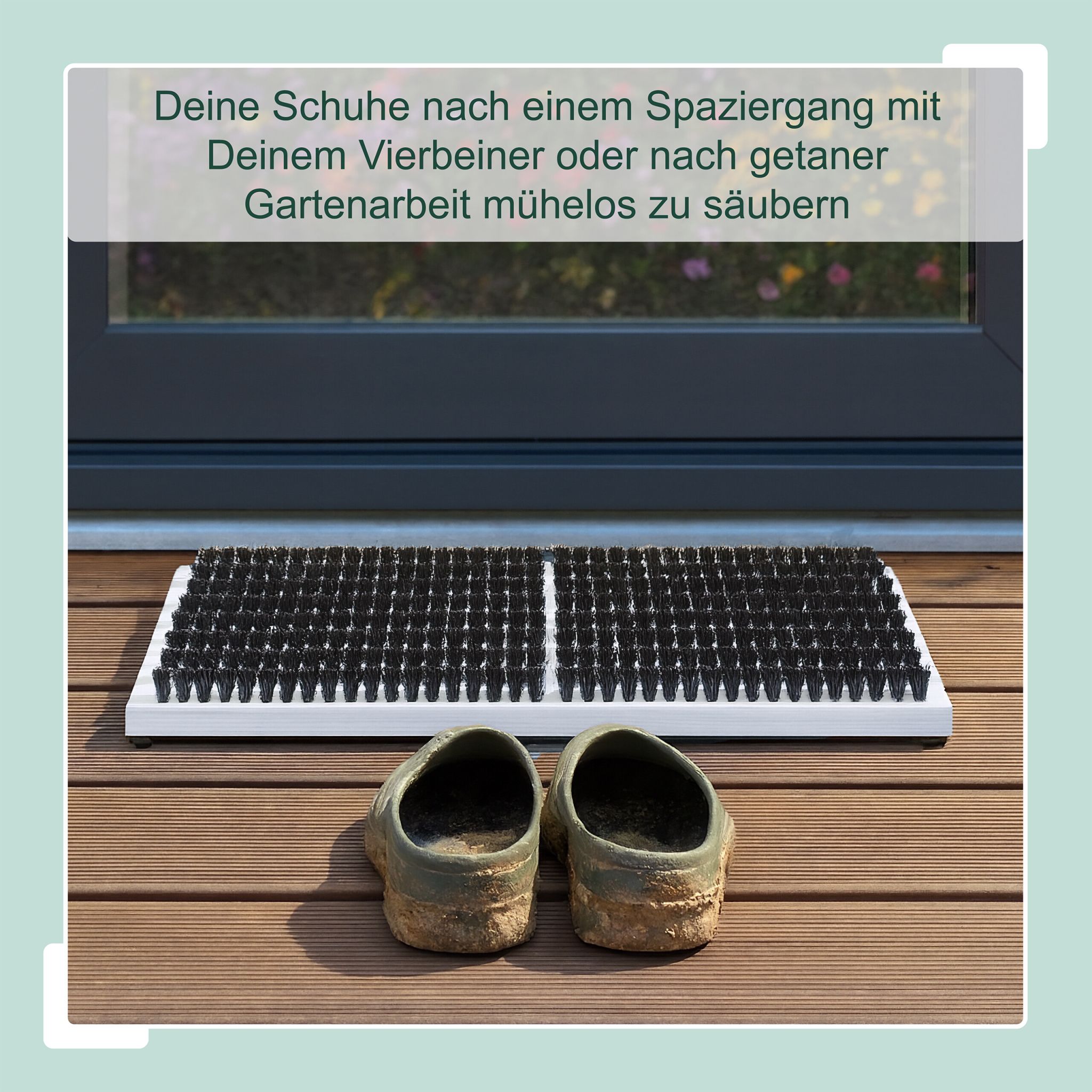Schuhabstreifer in Grau Schwarz-Grau