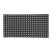 Fussmatte mit Löchern 100 x 50cm Schwarz von Relaxdays