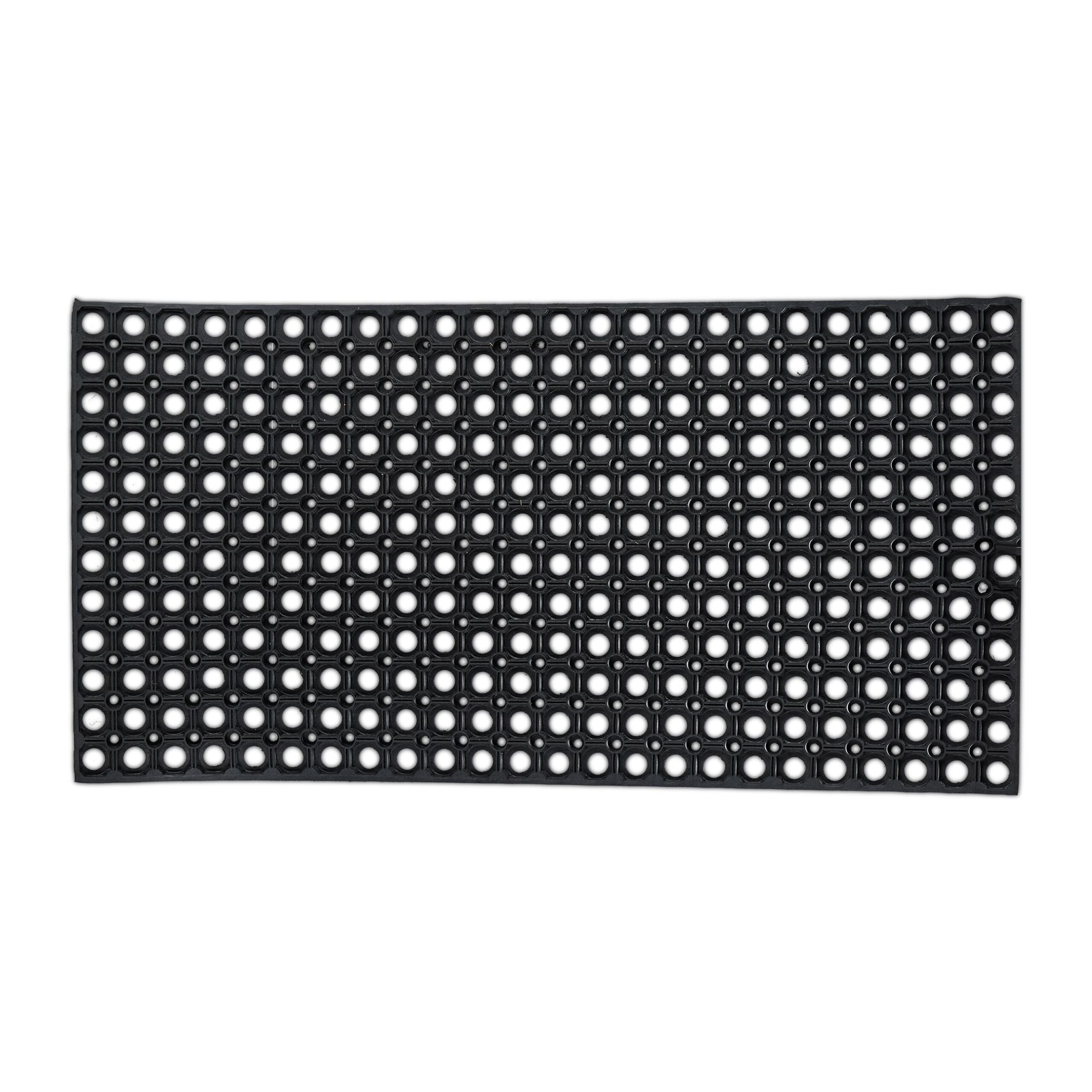 Fussmatte mit Löchern 100 x 50cm Schwarz von Relaxdays