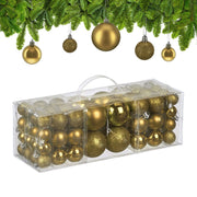 Weihnachtskugeln 76er-Set Gold-Silber von Relaxdays