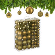 Weihnachtskugeln 138er-Set Gold-Silber von Relaxdays