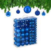 Weihnachtskugeln 138er-Set Blau-Silber von Relaxdays