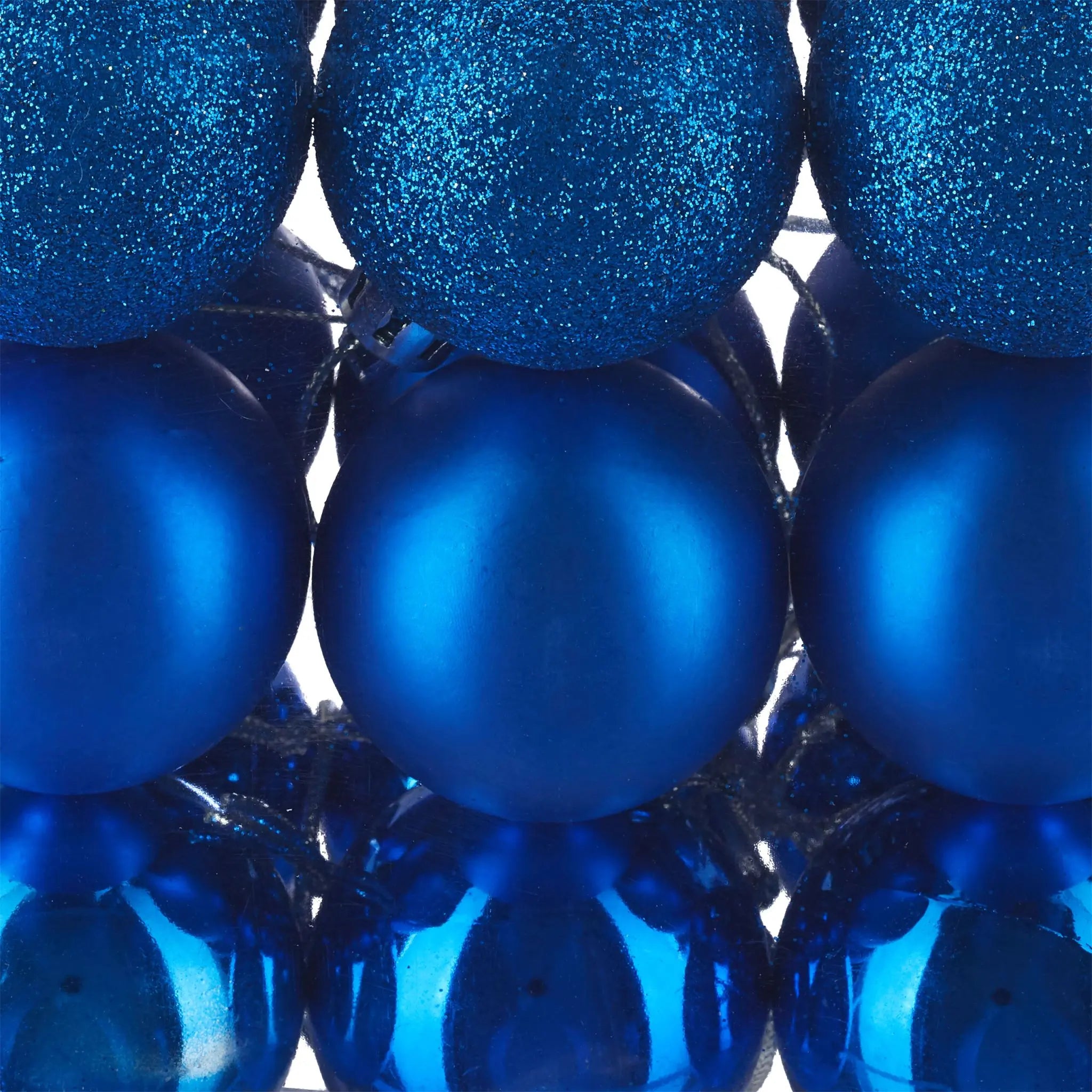 Weihnachtskugeln 138er-Set Blau-Silber von Relaxdays