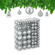 Weihnachtskugeln 138er-Set Silber von Relaxdays