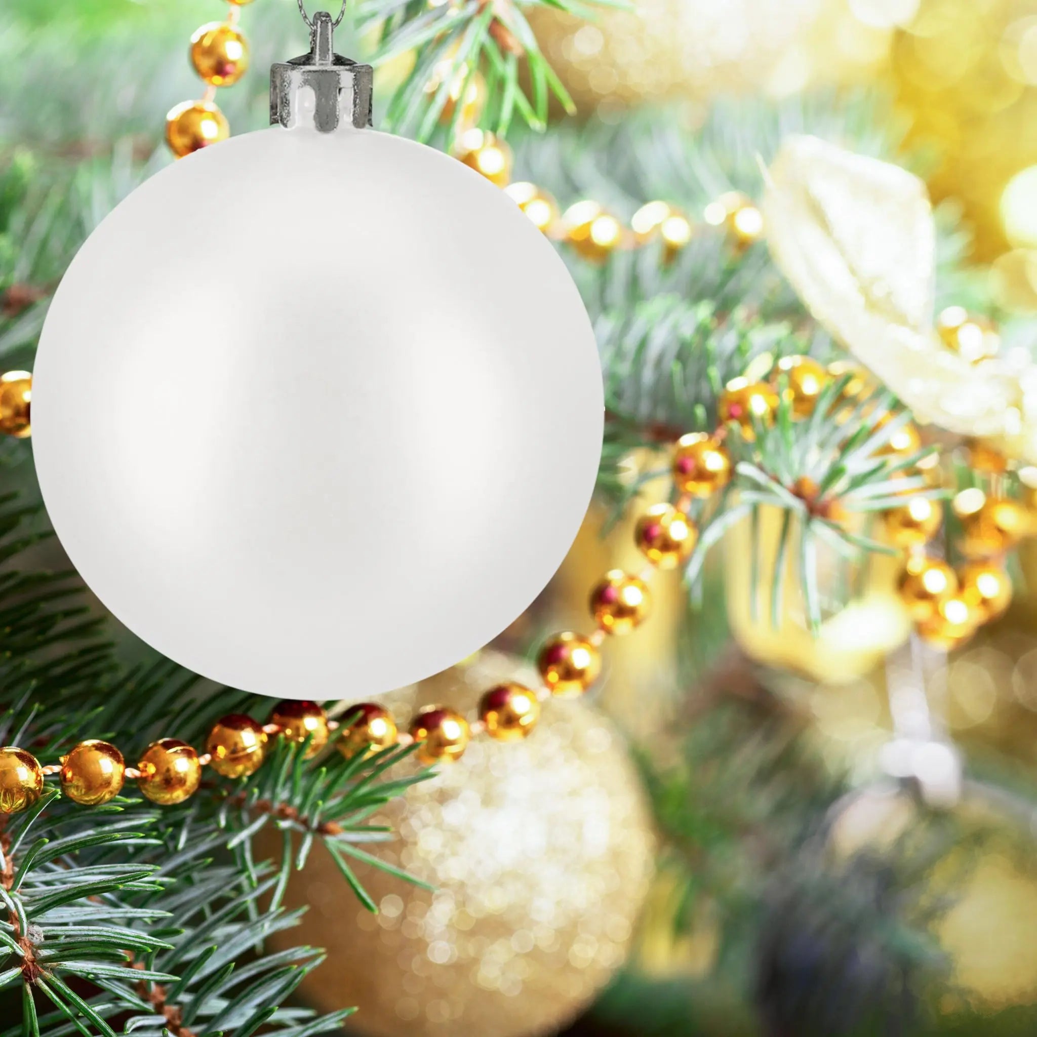 Weihnachtskugeln im Set 50er Pack Schwarz-Weiss-Silber von Relaxdays
