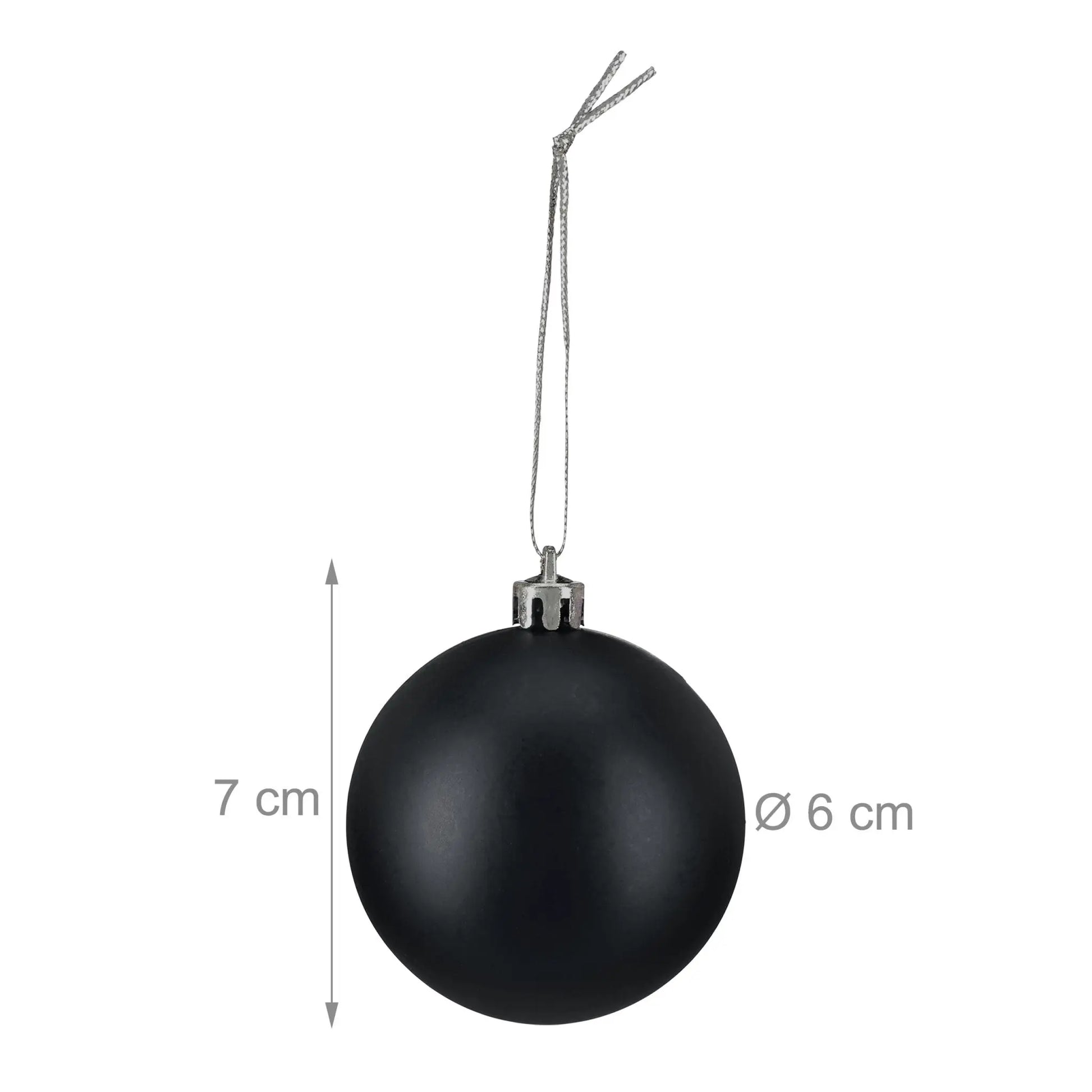Weihnachtskugeln im 100er-Set Schwarz-Silber von Relaxdays