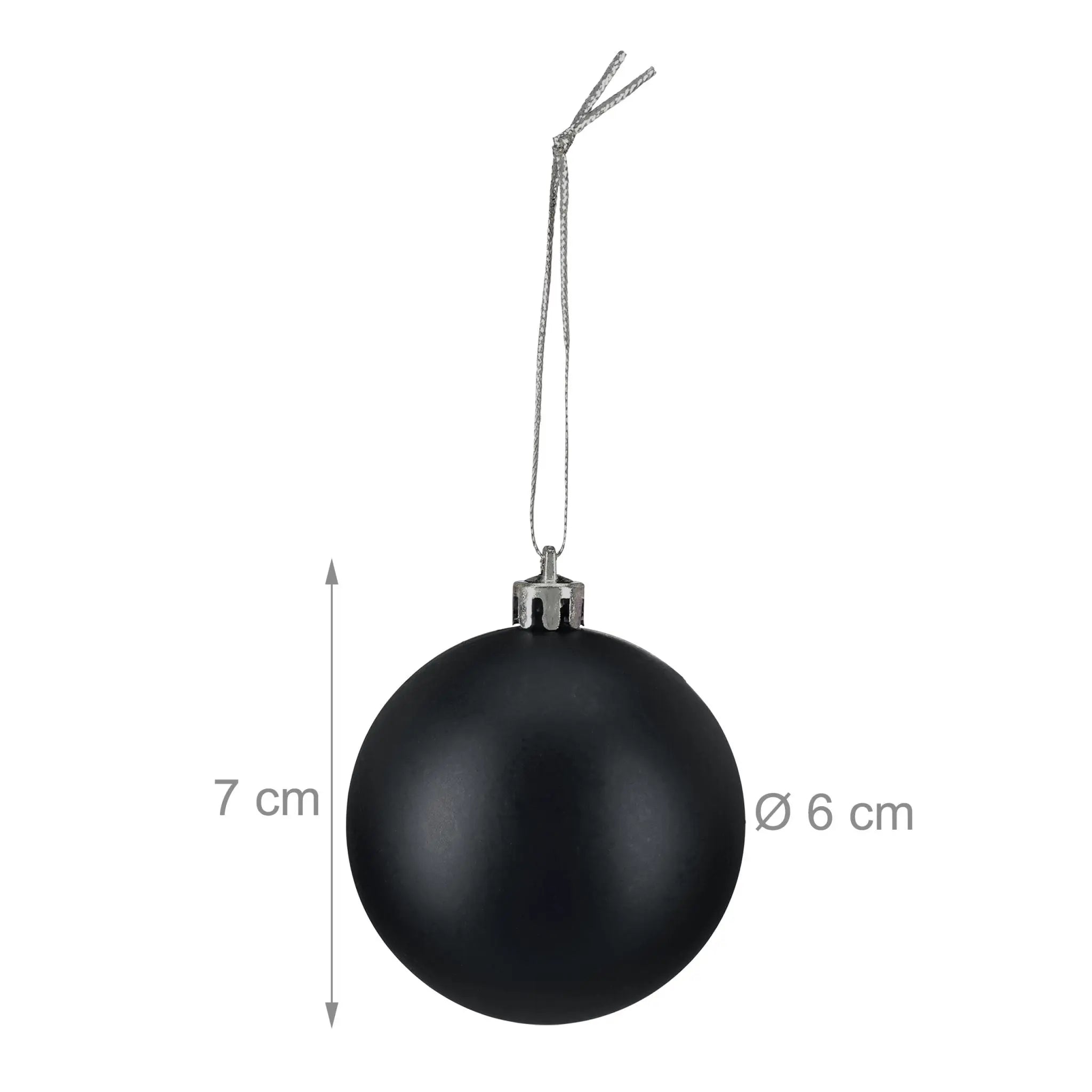 Weihnachtskugeln im 100er-Set Schwarz-Silber von Relaxdays