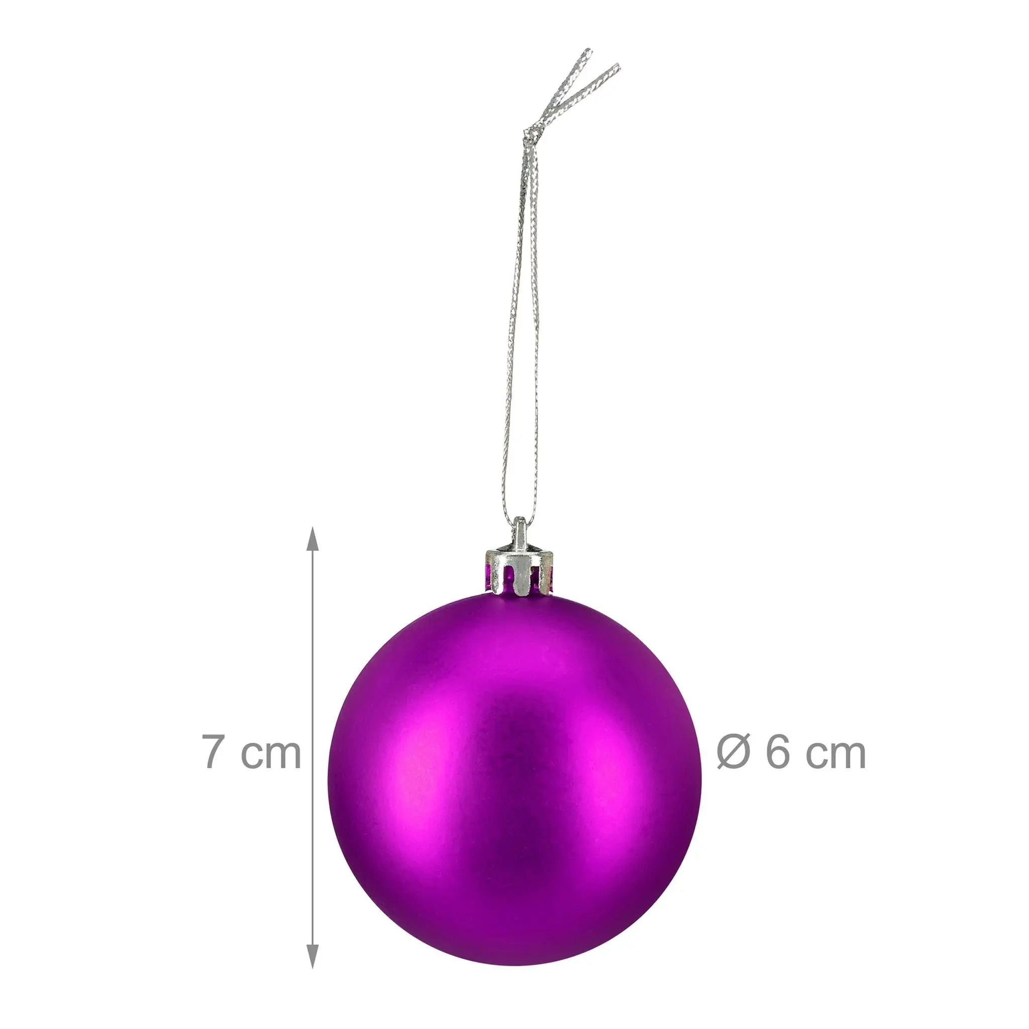 Weihnachtskugeln im 100er-Set Pink-Silber von Relaxdays
