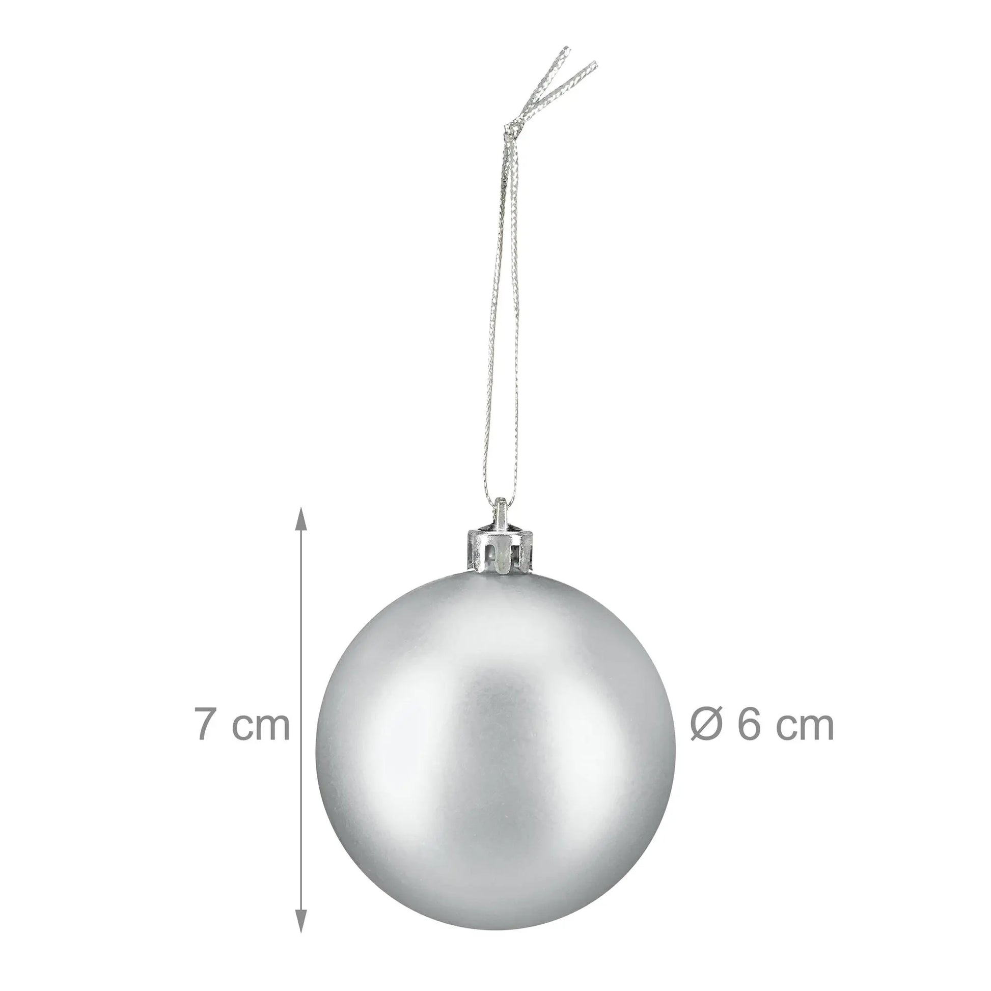 Weihnachtskugeln im 100er-Set Silber von Relaxdays