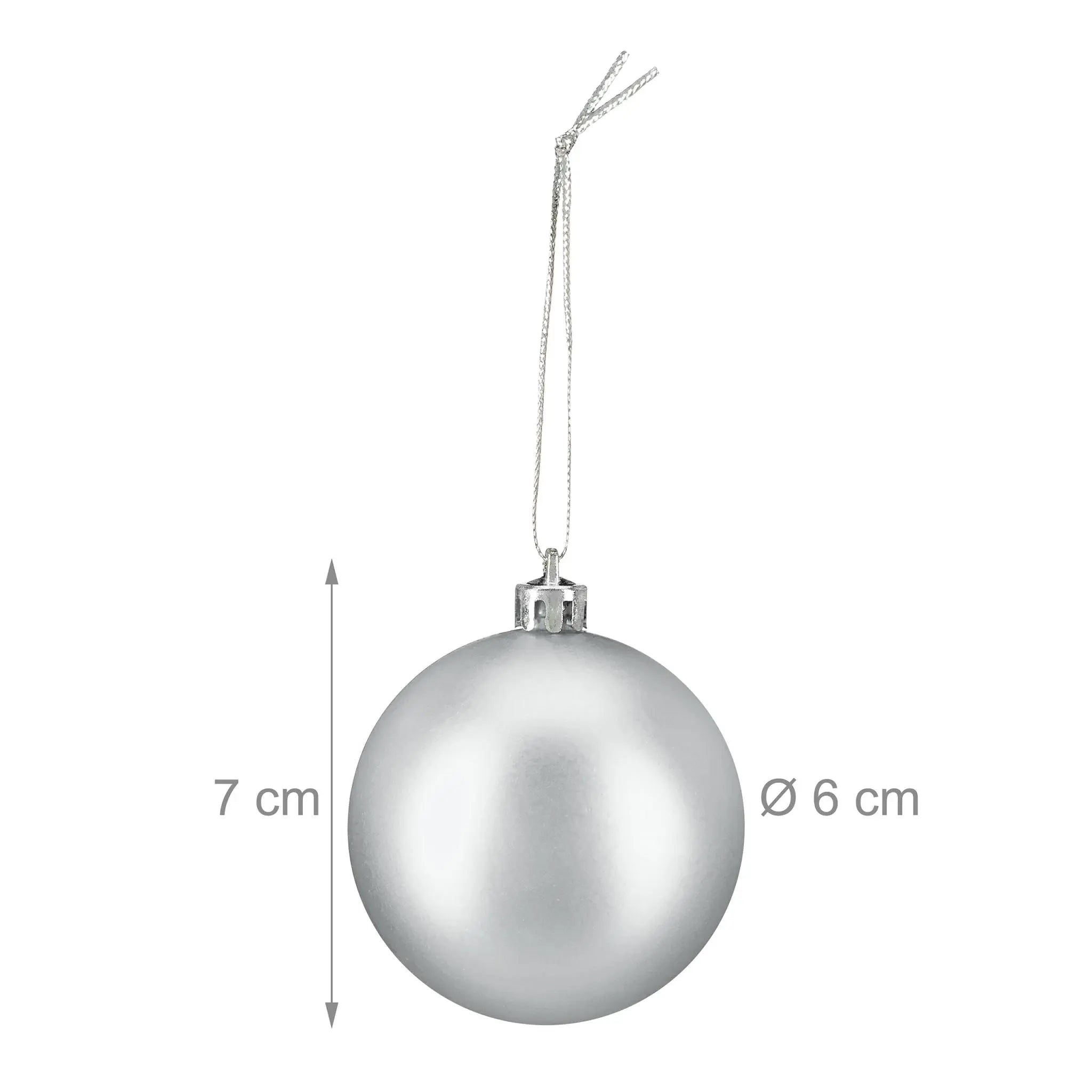Weihnachtskugeln im 100er-Set Silber von Relaxdays