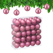 Weihnachtskugeln 50er-Set Matt Rosa-Silber von Relaxdays