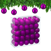 Weihnachtskugeln 50er-Set Matt Pink-Silber von Relaxdays