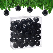 Weihnachtskugeln im 50er-Set Glänzend Schwarz-Silber von Relaxdays