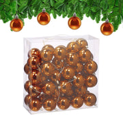 Weihnachtskugeln im 50er-Set Glänzend Orange-Silber von Relaxdays