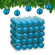 Weihnachtskugeln 100er-Set Matt Türkis-Silber von Relaxdays