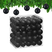 Weihnachtskugeln 100er-Set Matt Schwarz-Silber von Relaxdays