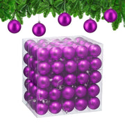 Weihnachtskugeln 100er-Set Matt Pink-Silber von Relaxdays