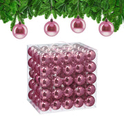 Weihnachtskugeln 100er-Set Glänzend Rosa-Silber von Relaxdays