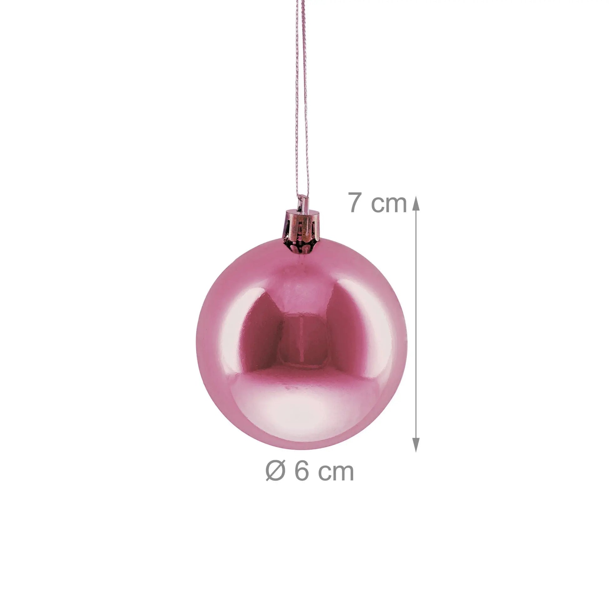 Weihnachtskugeln 100er-Set Glänzend Rosa-Silber von Relaxdays