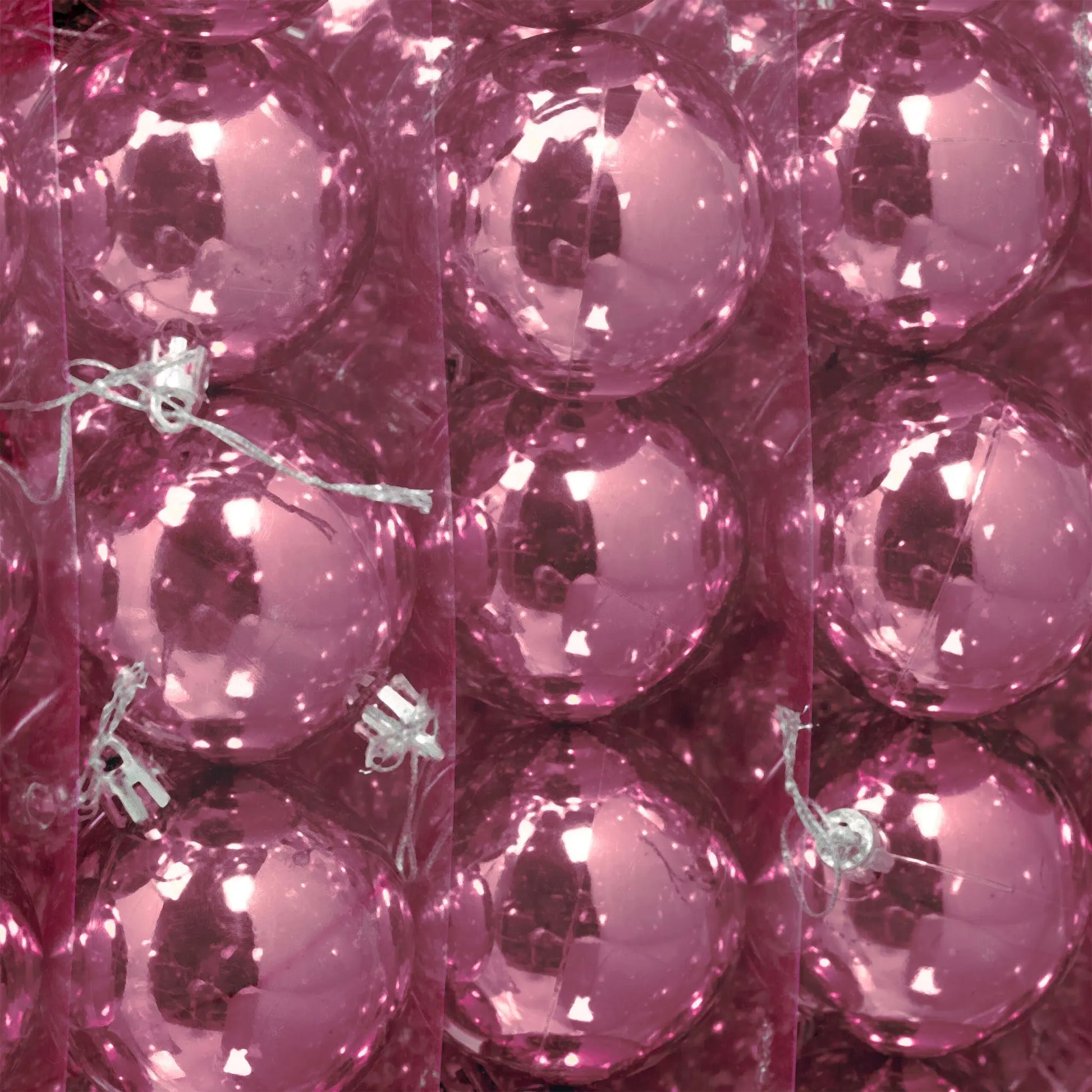 Weihnachtskugeln 100er-Set Glänzend Rosa-Silber von Relaxdays