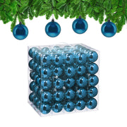 Weihnachtskugeln 100er-Set Glänzend Türkis-Silber von Relaxdays