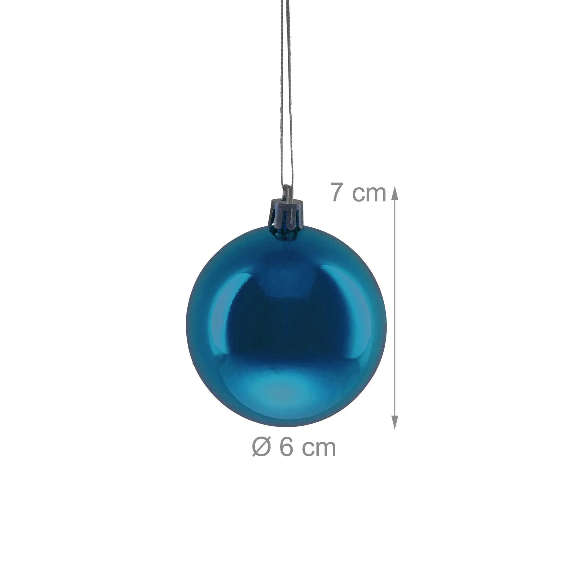 Weihnachtskugeln 100er-Set Glänzend Türkis-Silber von Relaxdays