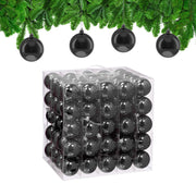Weihnachtskugeln 100er-Set Glänzend Schwarz-Silber von Relaxdays