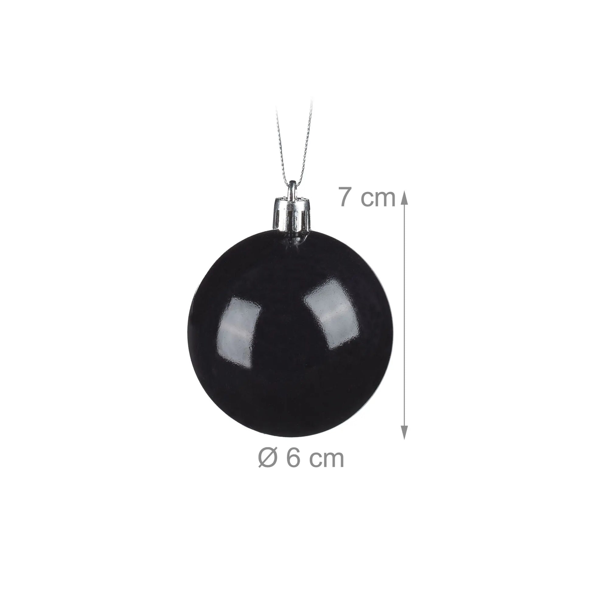 Weihnachtskugeln 100er-Set Glänzend Schwarz-Silber von Relaxdays
