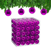 Weihnachtskugeln 100er-Set Glänzend Pink-Silber von Relaxdays