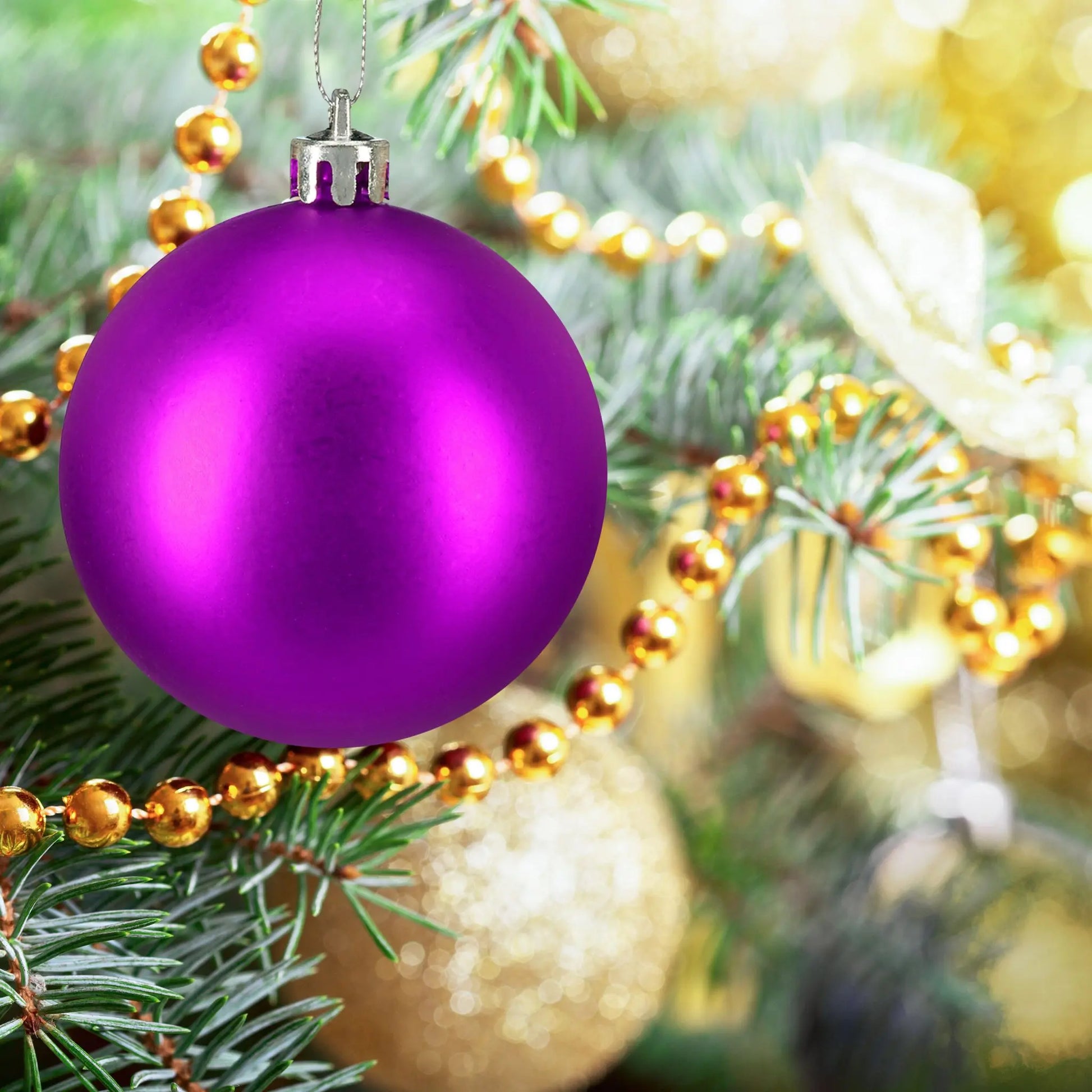 Weihnachtskugeln 100er-Set Glänzend Pink-Silber von Relaxdays