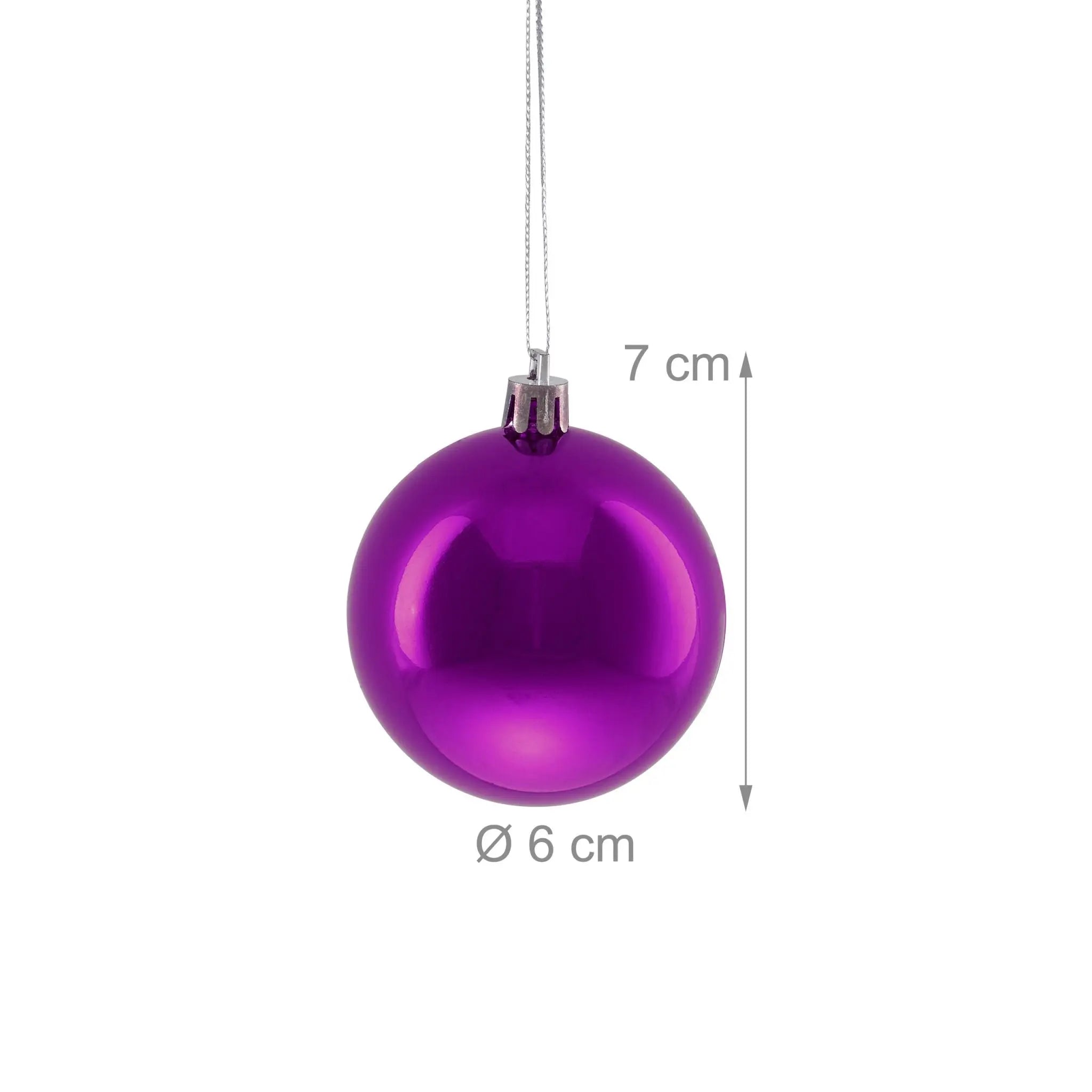 Weihnachtskugeln 100er-Set Glänzend Pink-Silber von Relaxdays