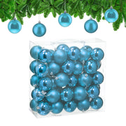 Weihnachtskugeln 50er-Set Matt-Glänzend Türkis-Silber von Relaxdays
