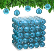 Weihnachtskugeln 100er-Set Matt-Glänzend Türkis-Silber von Relaxdays