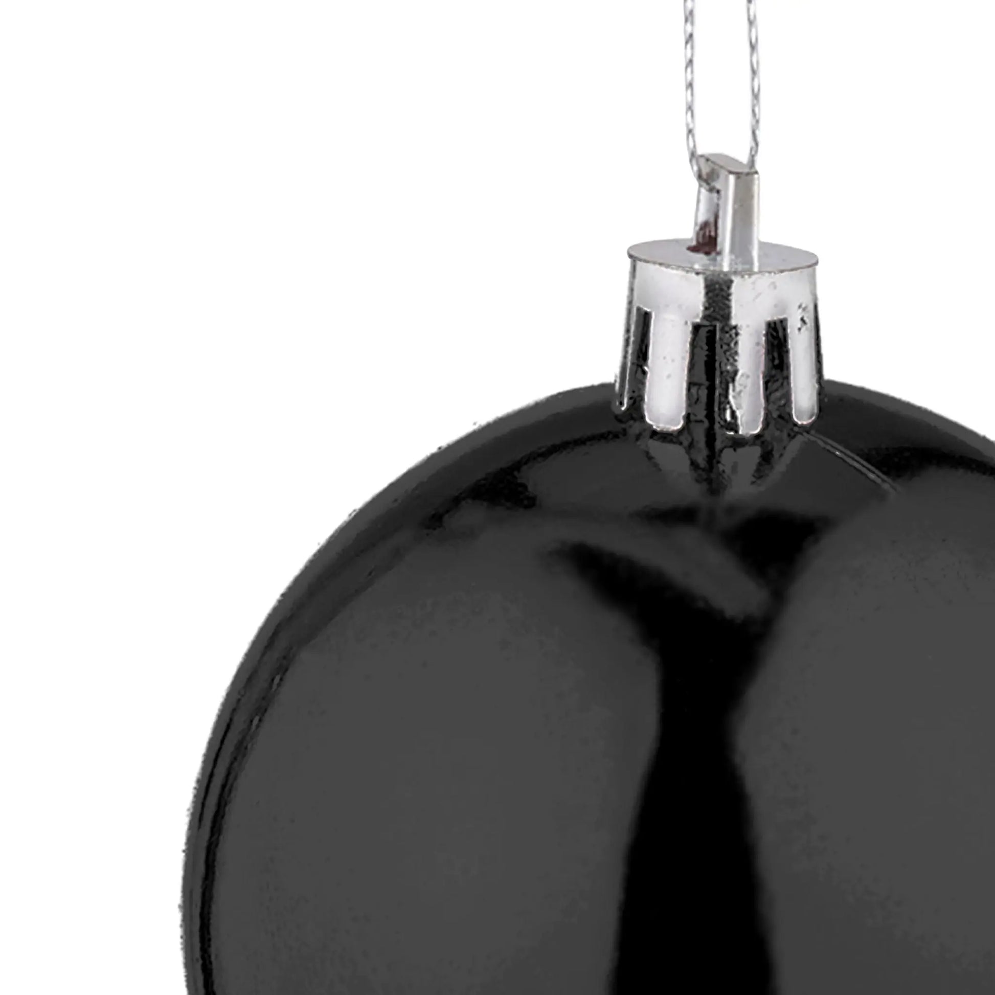 Weihnachtskugeln 100er-Set Matt-Glänzend Schwarz-Silber von Relaxdays