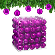 Weihnachtskugeln 100er-Set Matt-Glänzend Pink-Silber von Relaxdays