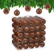 Weihnachtskugeln 100er-Set Matt-Glänzend Braun-Silber von Relaxdays