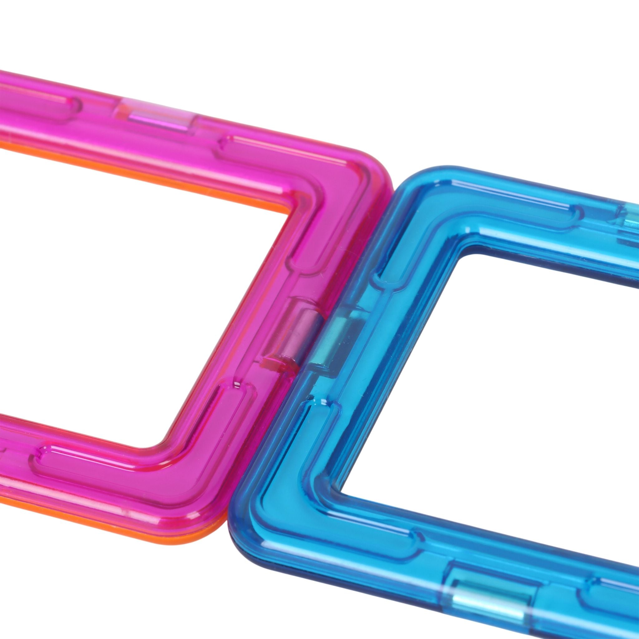 Magnetbausteine Set für Kinder Blau-Orange-Rot von Relaxdays