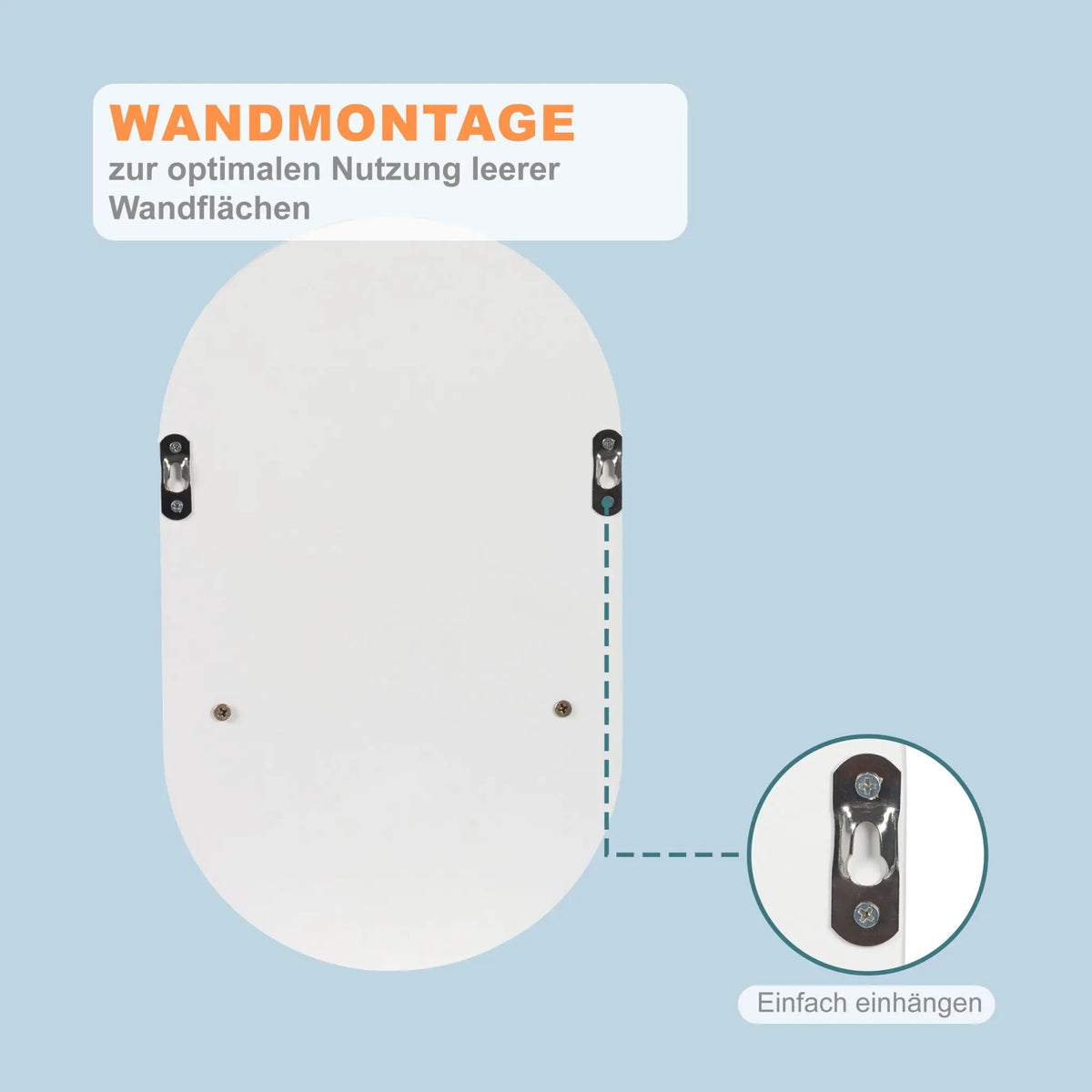 Wandregal Boho 2er-Set Weiss-Hellbraun von Relaxdays