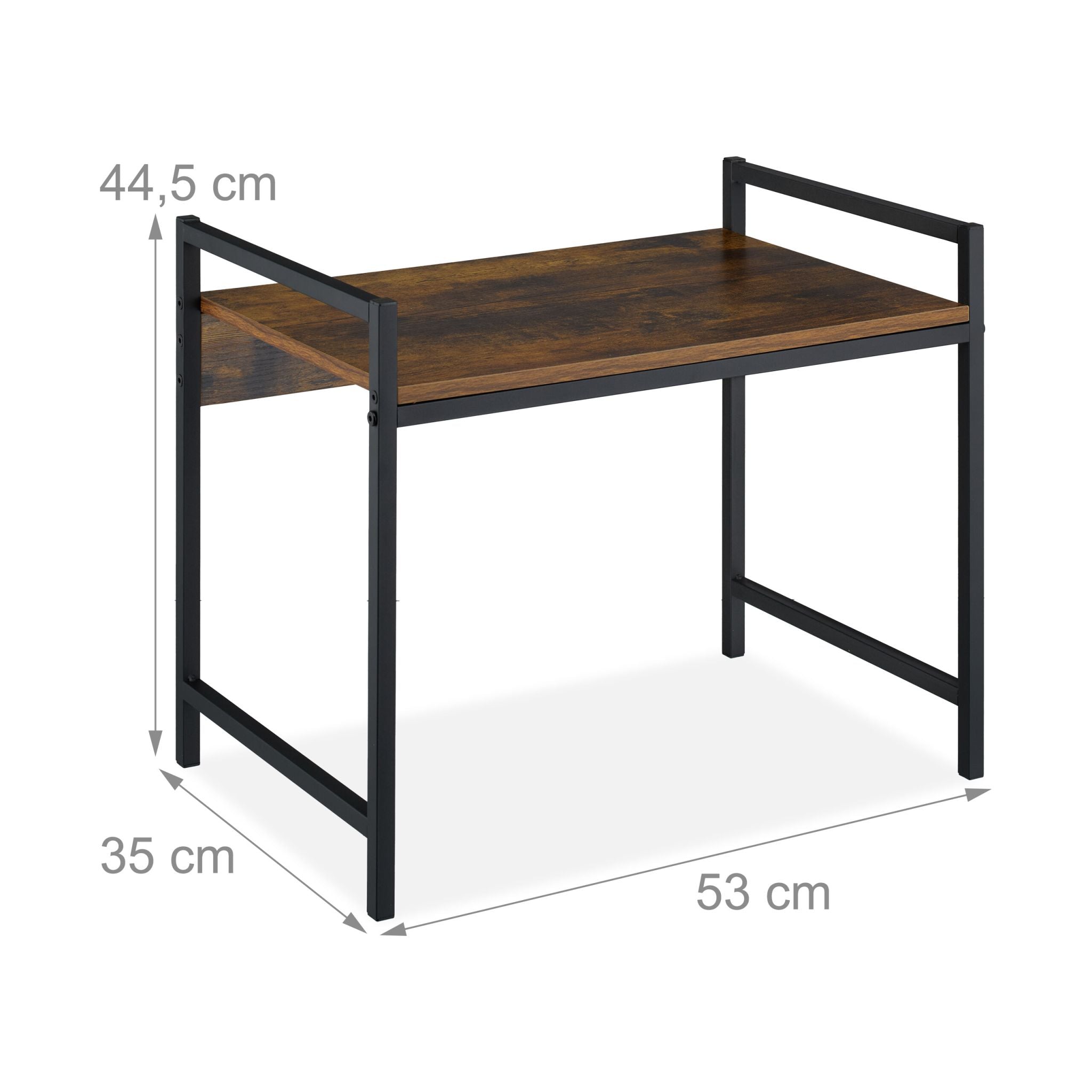 Mikrowellen Regal Dunkelbraun-Schwarz von Relaxdays